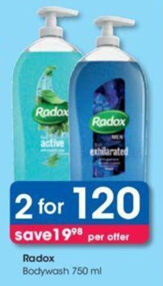Clicks Radox Bodywash 750 ml offer