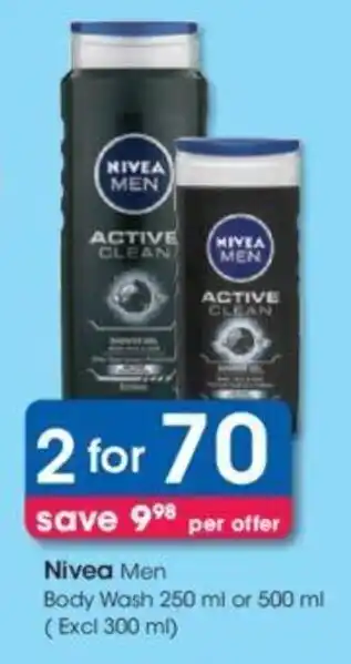 Nivea Men Body Wash 250 ml or 500 ml