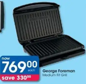 Clicks George Foreman Medium Fit Grill offer