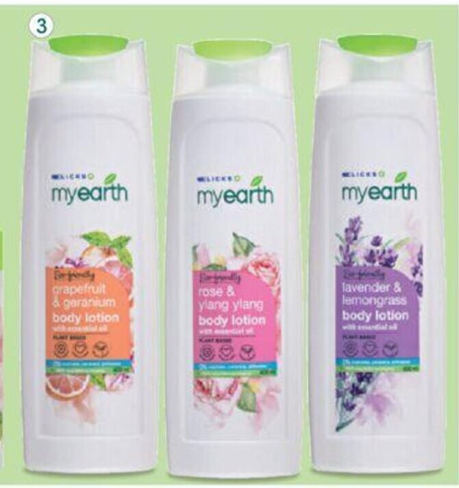 MyEarth Body Lotion 400 ml offer at Clicks