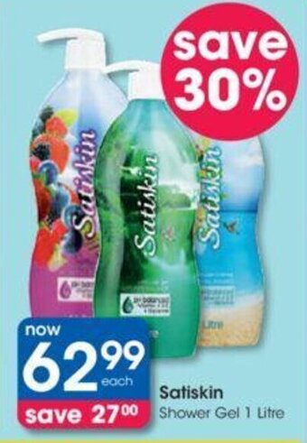 Satiskin Shower Gel 1 Litre