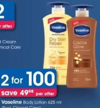 Vaseline Body Lotion 625 ml