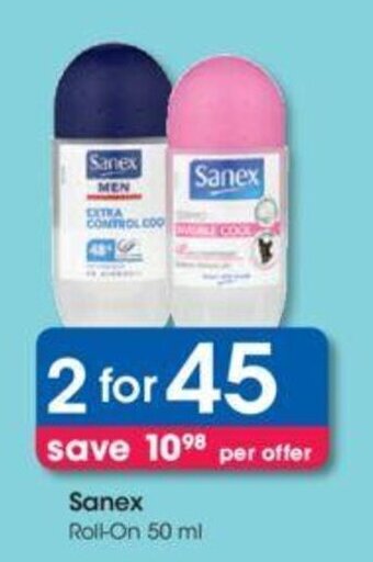 Clicks Sanex Roll-On 50 ml offer