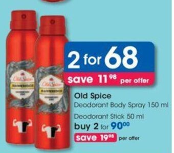Clicks Old Spice Deodorant Body Spray 150 ml offer