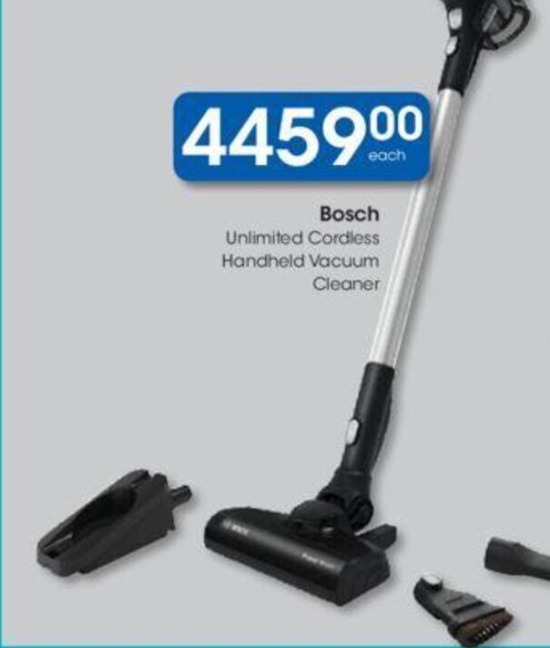 Bosch Unlimited Cordless Handheld Vacuum Cleaner offer at Clicks