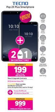 Game Tecno Pop 2X Plus Smartphone-Each offer