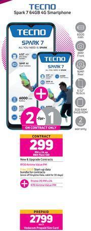 Game Tecno Spark 7 64GB 4G Smartphone-Each offer