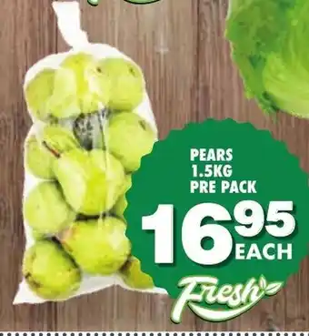 Pears 1.5kg Pre Pack