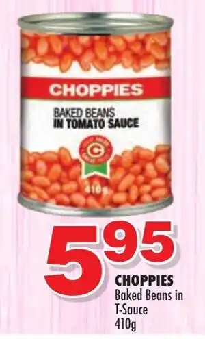 Choppies Choppies Baked Beans in T-Sauce 410g offer
