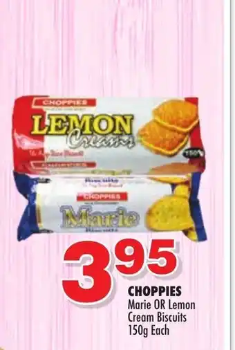 Choppies Marie or Lemon Cream Biscuits 150g