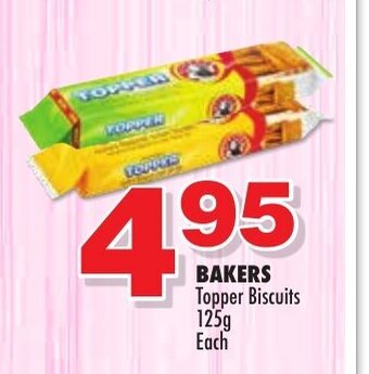 Bakers Topper Biscuits 125g