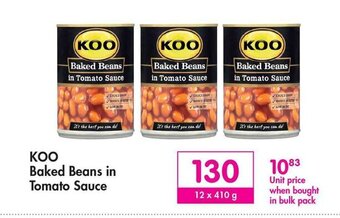 Makro Koo Baked Beans in Tomato Sauce 12 x 410g offer