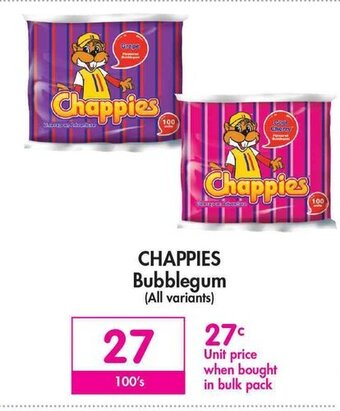 Makro Chappies Bubblegum 100's offer