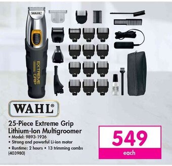 Wahl - 25 Piece Extreme Grip Lithium-Ion Multigroomer