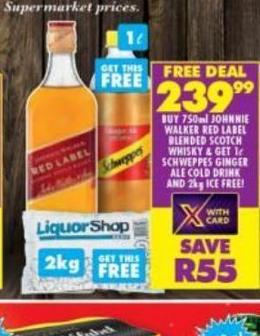 Shoprite Johnnie walker red label whiskey offer