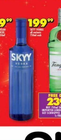 Shoprite Skyy vodka offer