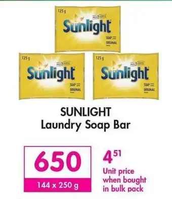 Makro Sunlight Laundry Soap Bar 144 x 250g offer