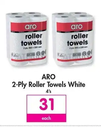 Makro Aro 2-Ply Roller Towels White 4's offer