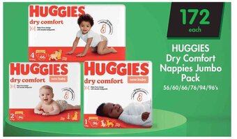 Huggies Dry Comfort Nappies Jumbo Pack