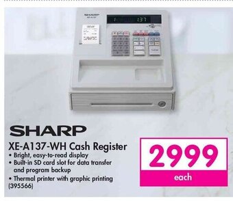 Makro Sharp XE-A137-WH Cash Register offer