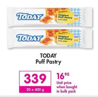 Today Puff Pastry 20 x 400g