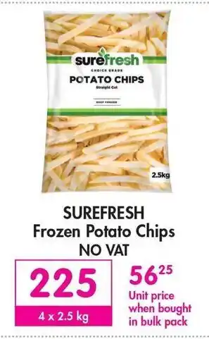 Makro Surefresh Frozen Potato Chips NO VAT 4 x 2.5kg offer