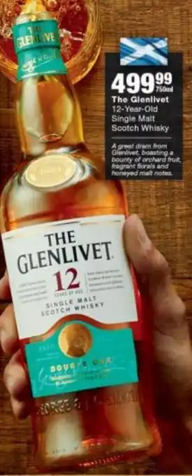 Checkers Liquor Shop The Glenlivet 12-Year-Old Single Malt Scotch Whisky 750 ml offer