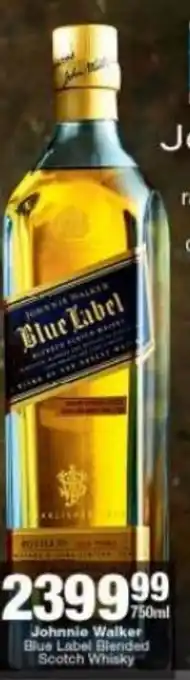 Checkers Liquor Shop Johnnie Walker Blue Label Blended Scotch Whisky 750 ml offer