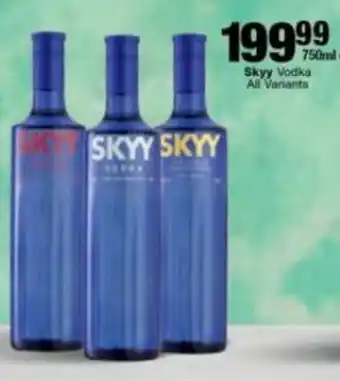 Checkers Liquor Shop Skyy Vodka All Variants 750 ml each offer