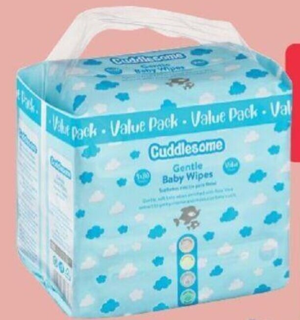 Cuddlesome Gentle Baby Wipes 3x80's offer at PEP