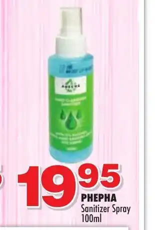 Choppies Phepha Sanitizer Spray 100ml offer