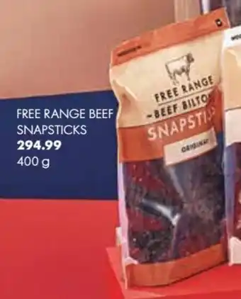 Woolworths Free Range Beef Biltong Snapticks 400g offer