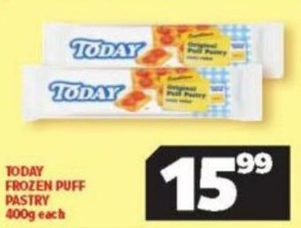 Usave Today Frozen Puff Pastry 400g offer