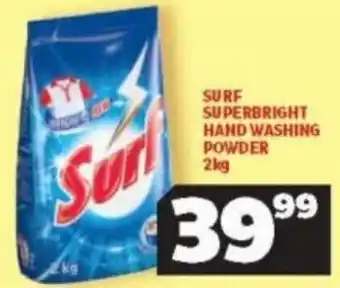 Usave Surf Superbright Hand Washing Powder 2kg offer