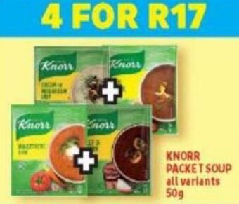 Usave Knorr Packet Soup All Variants 4 x 50g offer
