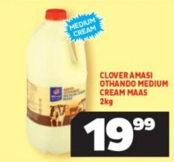 Usave Clover Amasi Othando Medium Cream Maas 2kg offer