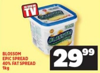 Usave Blossom Epic Spread 40% Fat Spread 1kg offer