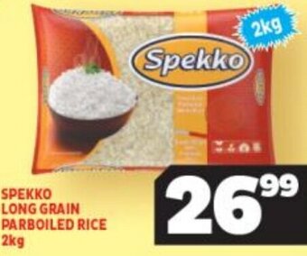 Usave Spekko Long Grain Parboiled Rice 2kg offer