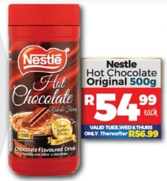 Take 'n Pay Nestle Hot Chocolate Original 500g offer
