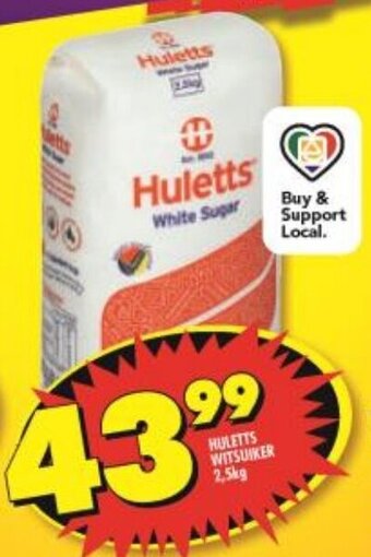 Shoprite Huletts White Sugar 2,5kg offer