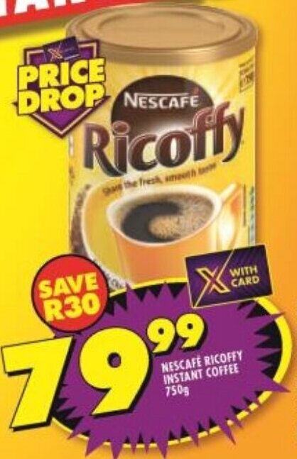 Nescafé Ricoffy Instant Coffee 750g offer at Shoprite