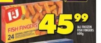 Shoprite I&J Frozen Fish Fingers 600g offer