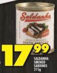 Shoprite Saldanha Smoked Sardines 215g offer