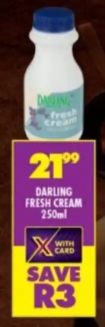 Usave Darling Fresh Cream 250ml offer