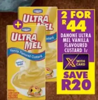 Usave Danone Ultra Mel Vanilla Flavoured Custard 2 x 1L offer