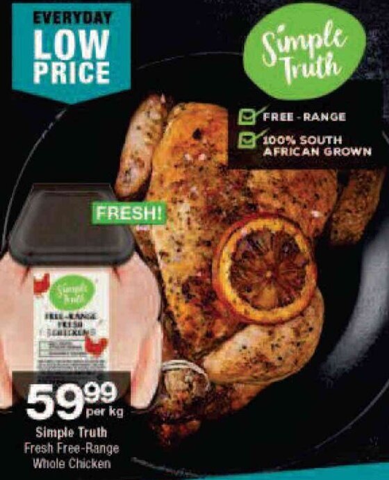 Simple Truth Fresh Whole Chicken offer at Checkers