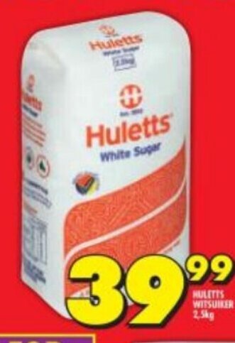 Shoprite Huletts White Sugar 2.5kg offer