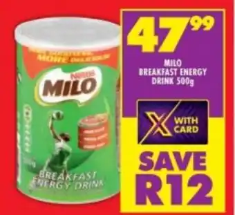 Shoprite Milo Breakfast Energy Drink 500g offer