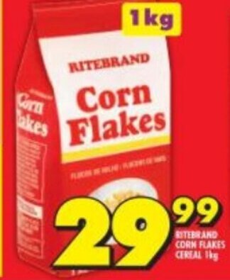 Shoprite Ritebrand Corn Flakes Cereal 1kg offer