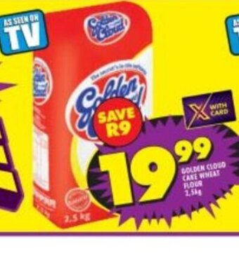 Shoprite Golden Cloud Cake Wheat Flour 2.5kg offer